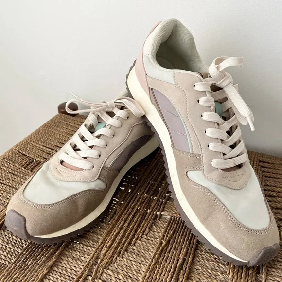 Steve Madden Shoes Women’s 8.5 Kinkade Pastel Sneakers Pink and Brown - Picture 1 of 8